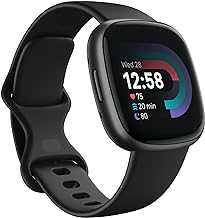 Versa 4 Fitness Smartwatch with Daily Readiness, GPS, 24/7 Heart Rate, 40+ Exercise Modes, Sleep Tracking and more, Black/Graphite, One Size (S & L Bands Included)