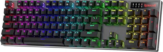 K556 PRO Upgraded Wireless RGB Gaming Keyboard, BT/2.4Ghz Tri-Mode Aluminum Mechanical Keyboard w/No-Lag Connection, Hot-Swap Linear Quiet Red Switch