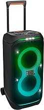 PartyBox Stage 320 - Portable Party Speaker with Telescopic Handle & Wide, Sturdy Wheels, Powerful JBL Pro Sound, Futuristic lightshow, Up to 18 Hours of Play time, Splash Proof (Black)