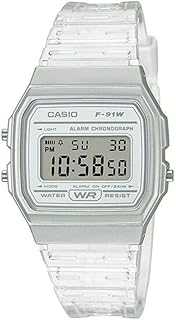 Quartz Watch with Resin Strap, Clear, 20 (Model: F-91WS-7CF)