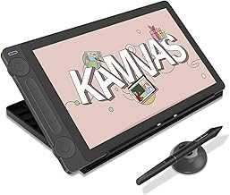 2024 HUION Kamvas 13 (Gen 3) Drawing Tablet with Screen,13.3" Full-laminated Art Tablet with Anti-sparkle Canvas Glass, 99% sRGB, PenTech 4.0, 16384 Pen Pressure, Dual Dial for PC, Mac, Android, Black