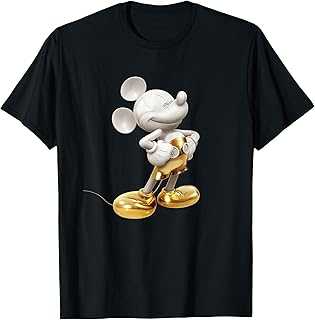 Gold Mickey Mouse Pose,Short Sleeve T-Shirt