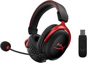 HyperX Cloud II Wireless - Gaming Headset for PC, PS4, Switch, Long Lasting Battery Up to 30 Hours, 7.1 Surround Sound, Memory Foam, Detachable Noise Cancelling Microphone w/Mic Monitoring (Renewed)