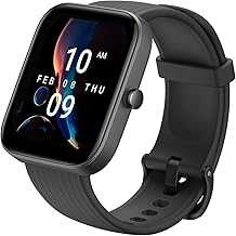 Amazfit Bip 3 Pro Smart Watch for Android iPhone, GPS, 1.69" Display, 14-Day Battery Life, 60+ Sports Modes, Blood Oxygen Heart Rate Monitor, Water-Resistant(Black) (Renewed)