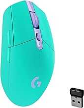 Logitech G305 Lightspeed Wireless Gaming Mouse, Hero 12K Sensor, 12,000 DPI, Lightweight, 6 Programmable Buttons, 250h Battery Life, On-Board Memory, PC/Mac - Mint (Renewed)