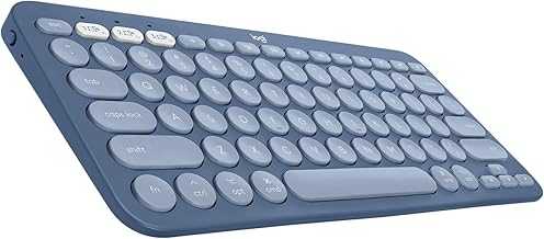 Logitech K380 Multi-Device Bluetooth Keyboard for Mac with Compact Slim Profile, Easy-Switch, 2 Year Battery, MacBook Pro/Air/iMac/iPad Compatible - Blueberry (Renewed)