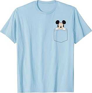 Adult Classic Fit Mickey Mouse T-Shirt - Blue Cotton Crew Neck, ODNY-2045