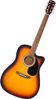 FA-25CE Dreadnought Acoustic Electric Guitar, Beginner Guitar, with 2-Year Warranty, Includes Built-in Tuner and On-Board Volume and Tone Controls, Comes with Free Lessons, Sunburst