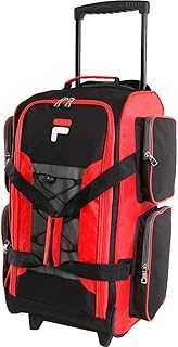 22" Lightweight Carry On Rolling Duffel Bag, RED, One Size