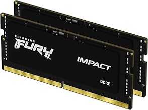 FURY Impact 64GB (2x32GB) 5600MT/s DDR5 CL40 Laptop Memory Kit of 2 | Lower Power Comsumption | Intel XMP 3.0 | Plug N Play | KF556S40IBK2-64