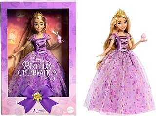 Disney Princess Birthday Celebration Rapunzel Deluxe Fashion Doll, Inspired by Disney Tangled Movie, Special Occasion Doll for Kids & Collectors