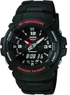 G-Shock Quartz Watch with Resin Strap, Black (Model: G-100-1BVMCI)