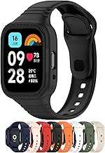 Compatible with Xiaomi Redmi Watch 3 Active Replacement Band Silicone Replacement Wrist Band Strap Compatible with Xiaomi Redmi Watch 3 / Watch 3 Lite/Active(Silicone Black)