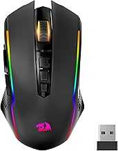 Gaming Mouse, Wireless Mouse Gaming with 8000 DPI, PC Gaming Mice with Fire Button, RGB Backlit Programmable Ergonomic Mouse Gamer, Rechargeable, 70Hrs for Windows, Mac Gamer, Black