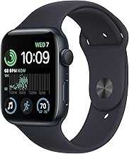 Apple Watch SE (2nd Gen) (GPS, 44mm) - Midnight Aluminum Case with Midnight Sport Band, M/L (Renewed)