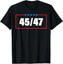 Trump 2024 Vintage 45 47 America Flag Shirt for Women Men T-Shirt