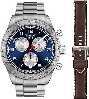 mens Tissot PRS 516 Chronograph 316L stainless steel case Quartz Watch Set, Grey, Stainless steel, 22 (T1316171104200)