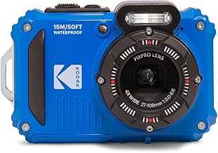 PIXPRO WPZ2 Rugged Waterproof Shockproof Dustproof WiFi Digital Camera 16MP 4X Optical Zoom 1080P Full HD Video Vlogging Camera 2.7" LCD (Blue)