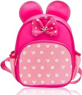 Pink Cute Kid Backpacks for Little Girls Mini Mouse Backpack Toddler Bookbag Small Kids Preschool Backpacks for Girl Backpack Gift Childrens Book Bag Travel Backpacks