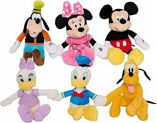 KIDS PREFERRED Disney Friends 6 Pack Plush Toys Set with Hand Fasteners