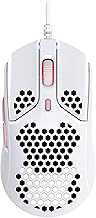 HyperX Pulsefire Haste – Gaming Mouse – Ultra-Lightweight, 60g, Honeycomb Shell, Hex Design, Hyperflex USB Cable, Up to 16000 DPI, 6 Programmable Buttons - White/Pink (Renewed)