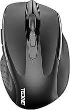 TECKNET Wireless Mouse (2.4G & BT5.0/3.0) Silent Mouse 4800 DPI Computer Mouse 6 Buttons Bluetooth Mouse, USB A Mouse Wide Compatibility - Black