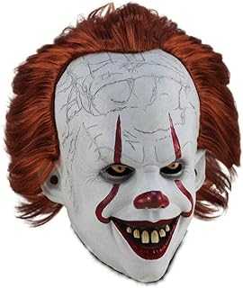 Halloween Clown Mask, Scary IT Mask, Halloween Creepy Latex Masks Costume Prop for Party Cosplay