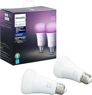 Hue Premium Smart Bulbs, 16 Million Colors, for Most Lamps & Overhead Lights, Hub Required, Compatible with Alexa, Apple HomeKit and Google Assistant (2 Pack)