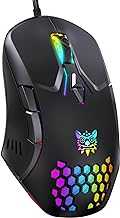 Gaming Mouse, Wired PC Entry Level Mouse with RGB Backlit and Adjustable DPI, Ergonomic Office Laptop Mouse, Computer Gamer Mouse with 7 Responsive Buttons for Windows/Mac/Linux/Chrome