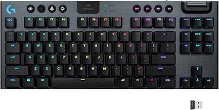 Logitech G915 TKL Tenkeyless Lightspeed Wireless RGB Mechanical Gaming Keyboard, Low Profile Switch Options, Lightsync RGB, Advanced Wireless and Bluetooth Support - Tactile