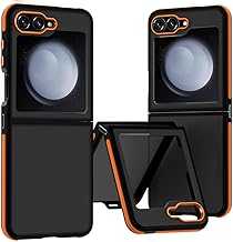 for Samsung Galaxy Z Flip 5 Case,Military Grade Drop Protection Slim Anti-Slip Scratch-Resistant & Shockproof Matte Protective Cover for Galaxy Z Flip 5 Phone Case (Orange)