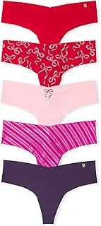 Women's No Show Thong Underwear, Panties for Women, Multi Pack (XS-XXL)