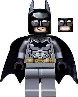 DC Comics Super Heroes Batman Minifigure - Batman Dark Gray Gold Belt