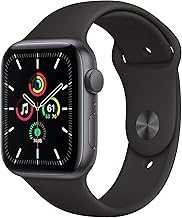 Apple Watch SE (GPS, 44mm) - Space Gray Aluminum Case with Black Sport Band (Renewed Premium)