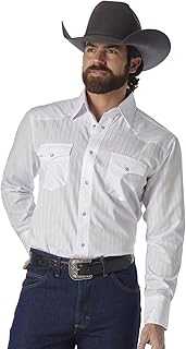 Mens Sport Western Two Pocket Long Sleeve Snap Button Down Shirts