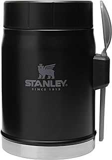 The Heritage Vacuum Food Jar Matte Black 14OZ