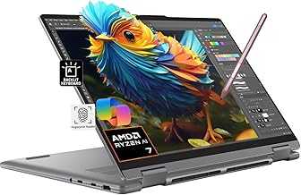 Yoga 7 7i 2-in-1 Business Laptop (14" FHD+ Touchscreen, AMD Ryzen 7 8840HS (>i7-1355U), 16GB RAM, 1TB SSD, IST Precision Pen), Backlit, Fingerprint, FHD IR Webcam, Win 11 Pro, Arctic Grey