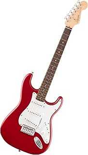 Squier Debut Series Stratocaster Electric Guitar, Beginner Guitar, with 2-Year Warranty, Includes Free Lessons, Dakota Red with Matte Finish