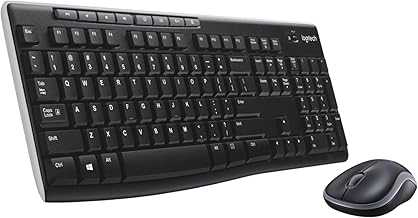 MK270 Wireless Keyboard And Mouse Combo For Windows, 2.4 GHz Wireless, Compact Mouse, 8 Multimedia And Shortcut Keys, For PC, Laptop - Black