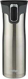 West Loop 20oz Stainless Steel Vacuum-Insulated Travel Mug, Spill-Proof, Keeps Drinks Hot for 5 Hours, Cold for 12 Hours, Perfect for Commuters and Travelers