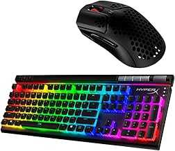 HyperX Gaming Starter Kit Alloy Elite 2 Mechanical Keyboard with Pulsefire Haste Wireless Mouse 6 Programmable Buttons - Red Switch RGB LED Backlit for PC PS4 PS5 Xbox Series X|S Xbox One (Renewed)