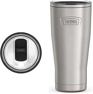 ICON SERIES Stainless Steel Cold Tumbler with Slide Lock, 24 Ounce, Matte Stainless Steel