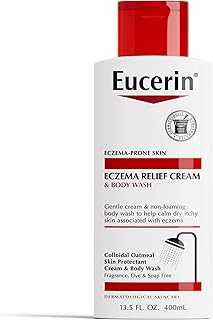 Eczema Relief Cream Body Wash, Eczema Body Wash with Colloidal Oatmeal, Ceramide-3 and Licorice Root Extract, 13.5 Fl Oz Bottle