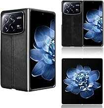 Phone Cases Compatible with Xiaomi Mix Fold4,Retro PU Leather Ultra Slim Shockproof Compatible with Xiaomi Mix Fold 4 24072PX77C Case Cover Black