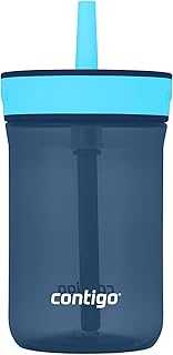 Kids’ Leighton Straw Tumbler with Spill-Proof Leak-Proof Lid, 14oz, Blueberry/Blue Raspberry