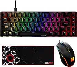 4P5D6AA Alloy Origins 65 Mechanical Gaming Keyboard (US Layout) Bundle with Deco Gear Wired Gaming Mouse and Deco Gear Large Extended Pro Gaming Mouse Pad