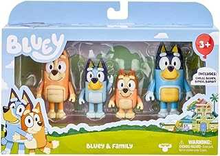 Bluey Figure 4 Pack - Family Pack, Multicolor (13009)