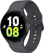 SAMSUNG Galaxy Watch 5 44mm Bluetooth Smartwatch w/Body, Health, Fitness and Sleep Tracker, Improved Battery, Sapphire Crystal Glass, Enhanced GPS Tracking, US Version, Gray (Renewed)