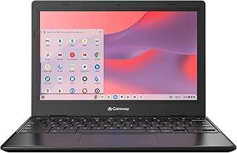 Gateway Chromebook 311 CBO311-1H-C1MX Laptop | Intel Celeron N4500 | 11.6" HD (1366 x 768) Display | 4GB LPDDR4X | 64GB eMMC | Wi-Fi 5 802.11ac | Chrome OS | Star Black