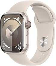 Apple Watch Series 9 [GPS + Cellular 41mm] Starlight Aluminum Case with Starlight Sport Band S/M (Renewed Premium)